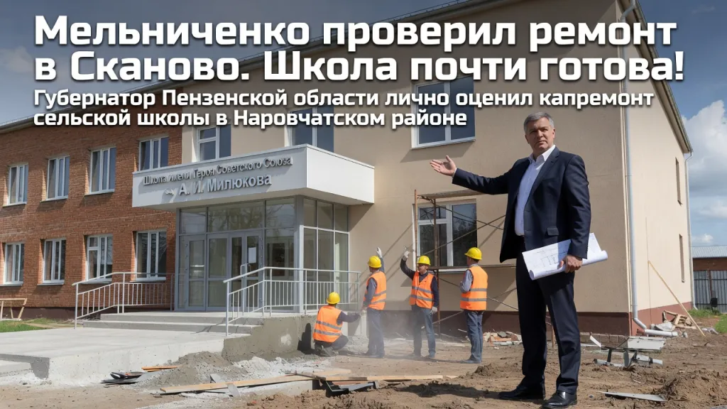 Мельниченко проверил ремонт в Сканово. Школа почти готова!