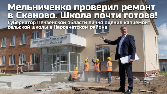 Мельниченко проверил ремонт в Сканово. Школа почти готова!
